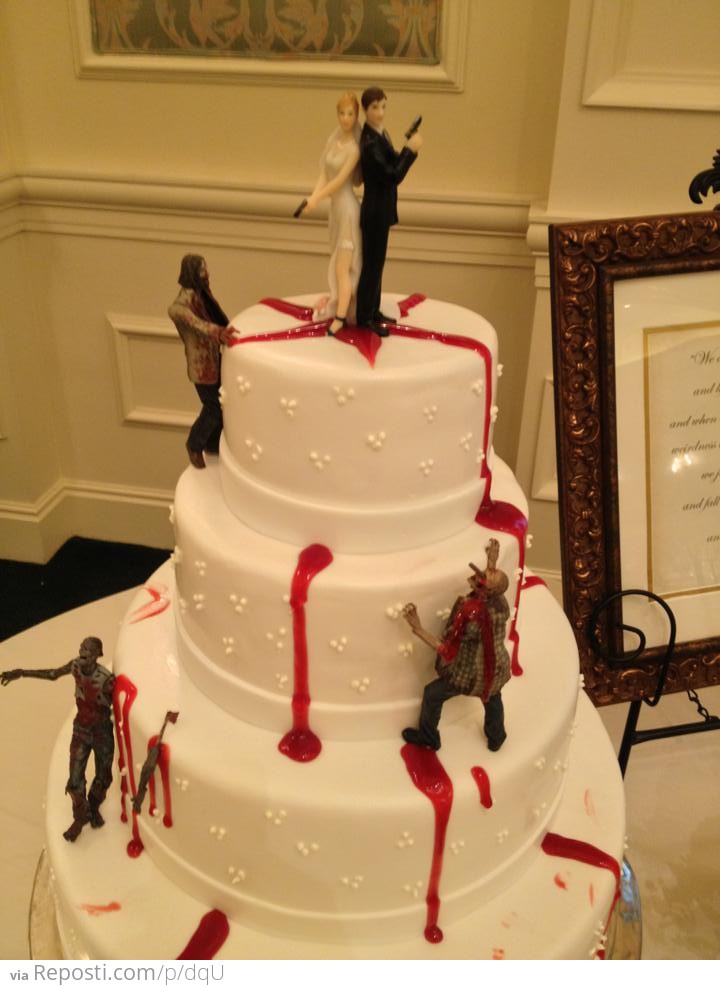 Zombie Apocalypse Wedding Cake