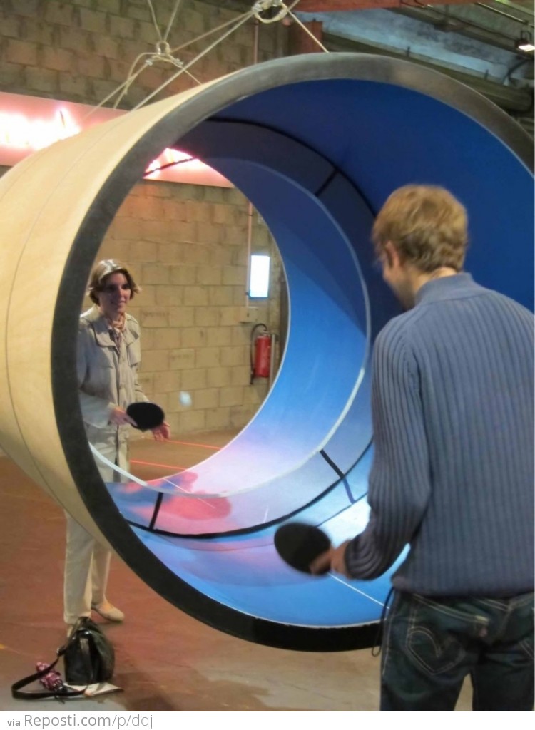 Cylindrical Ping Pong Table