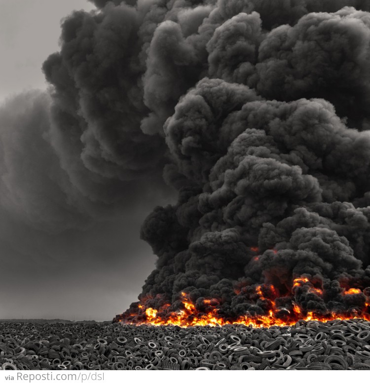 Massive Tire Fire