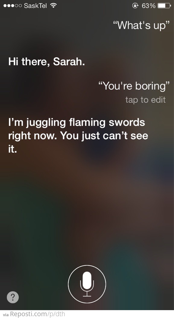 Siri Is Kinda Intense