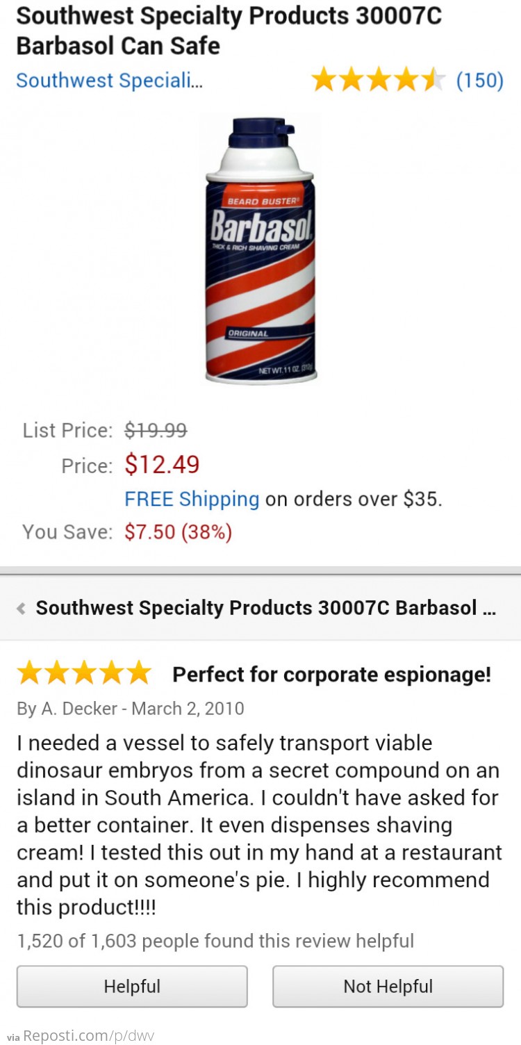 Barbasol Product Reviews