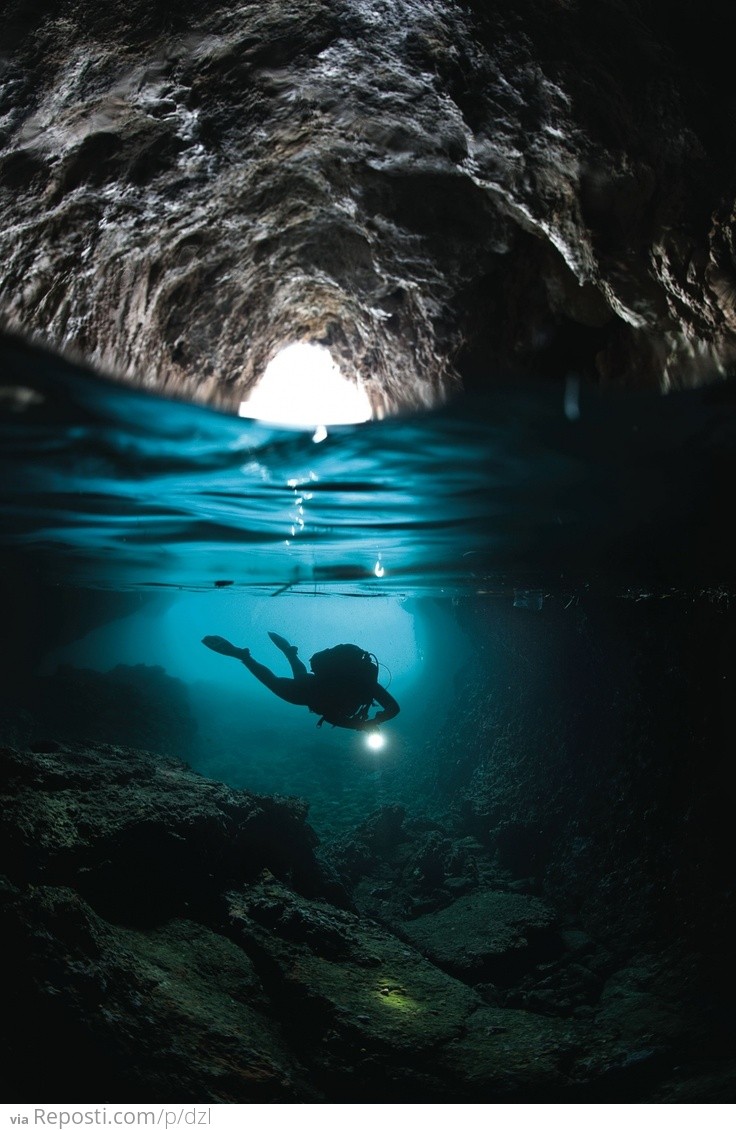 Underwater Cave Exploration