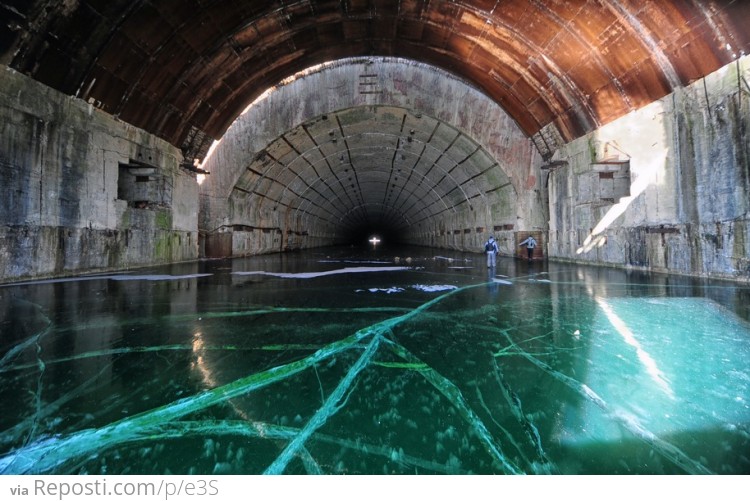 Abandoned Frozen Soviet Submarine Base