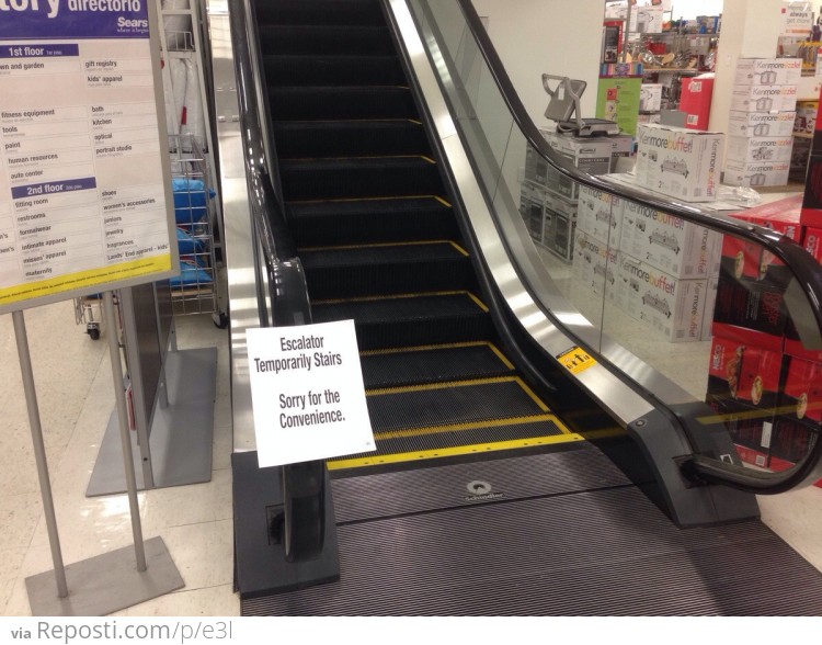 Escalator Temporarily Stairs