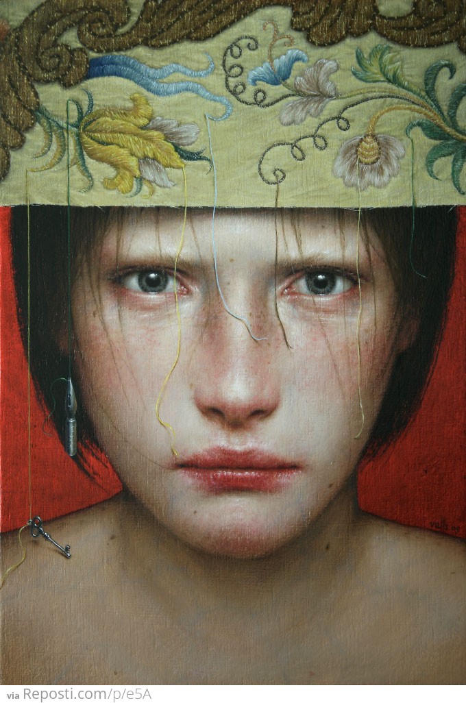 ###LUDUS FILORUM
Oil and gold leaf / wood
30 x 20 cm.
2009