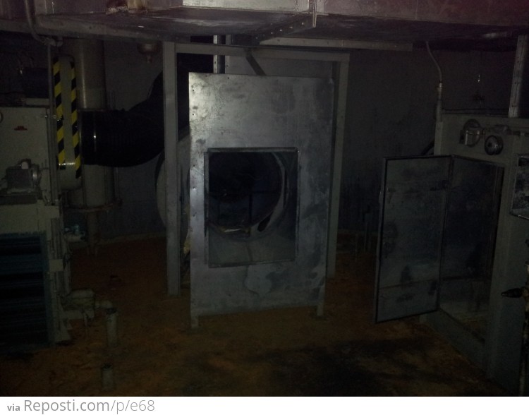 ###Under
The underside had a bunch of old air handling equipment.