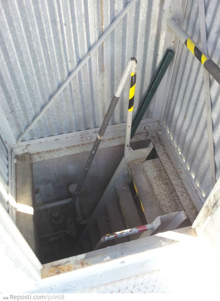 ###On the surface
This is what we found when we opened up the shack. A ladder?