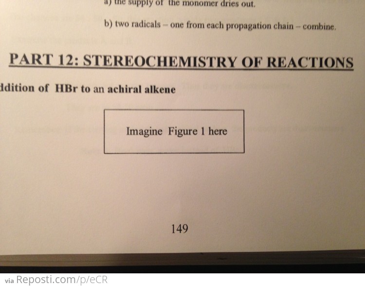 Organic chemistry professor is lazy