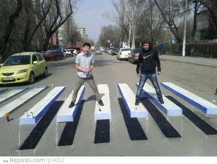 Crosswalk in Kyrgyzstan