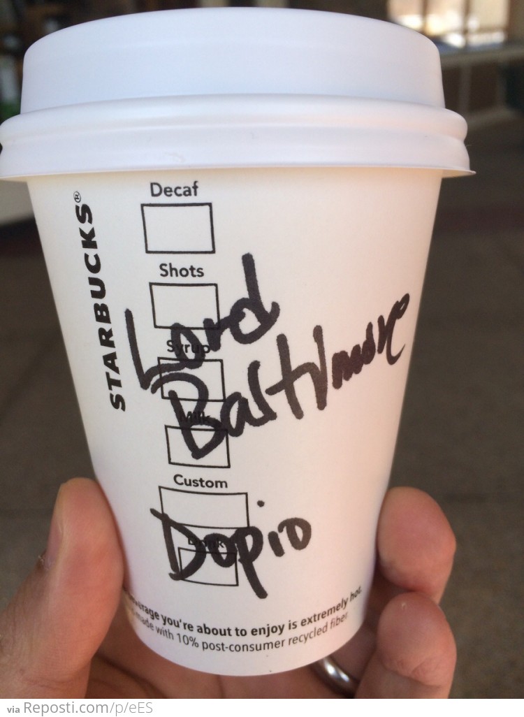 Lord Voldemort Ordered A Coffee