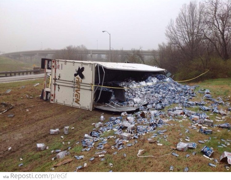 Beer Truck Crash