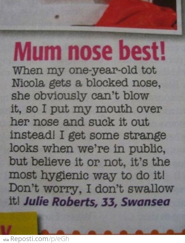 Mum nose best!