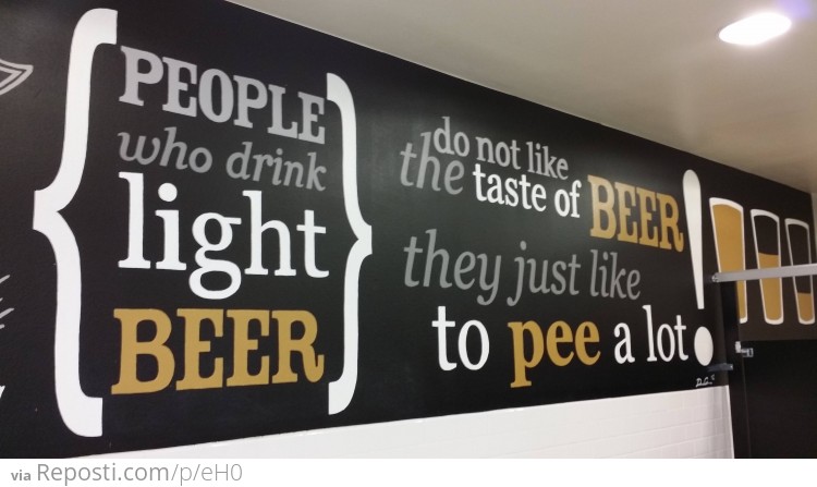 People who drink light beer