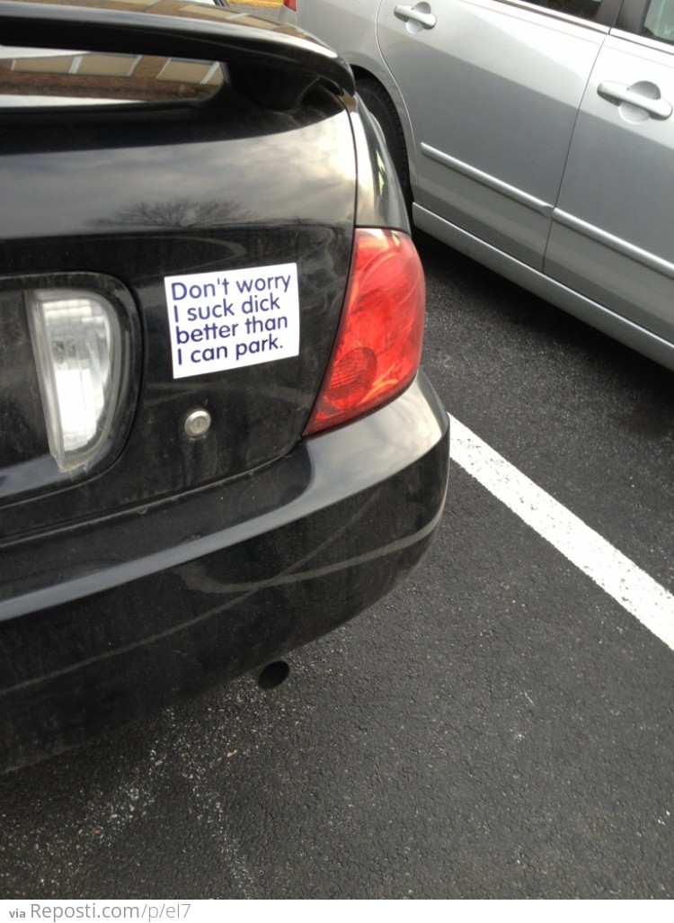 In the employee parking lot at school