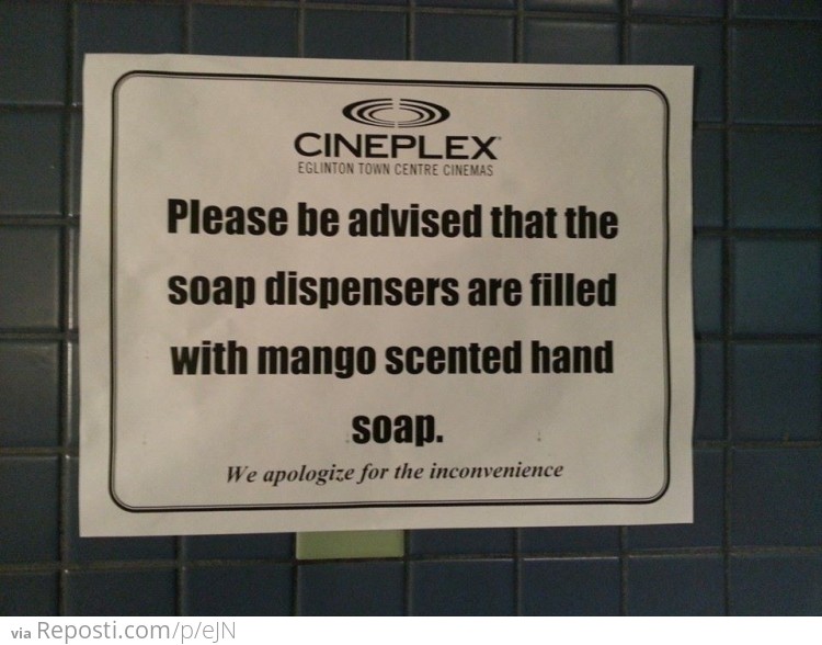In Canada they apologize for soap