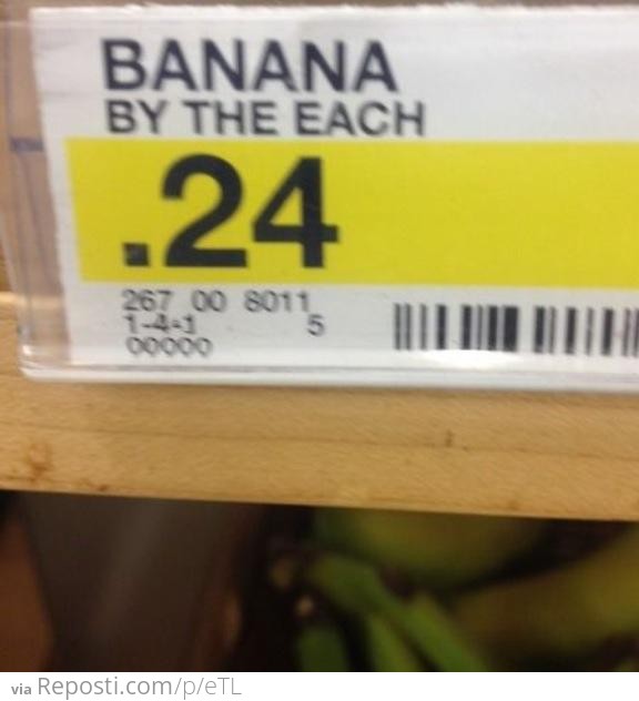 Banana by the each