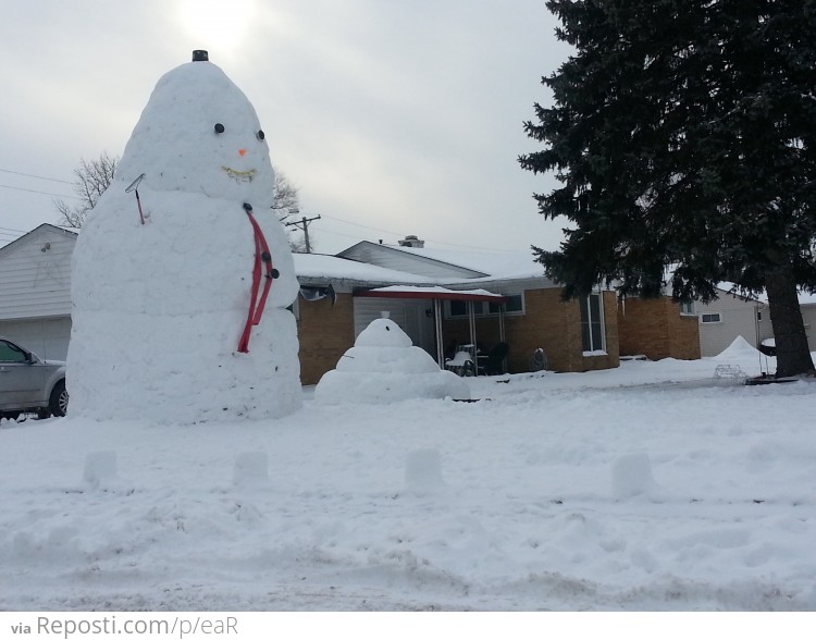 Monster Sized Snowman