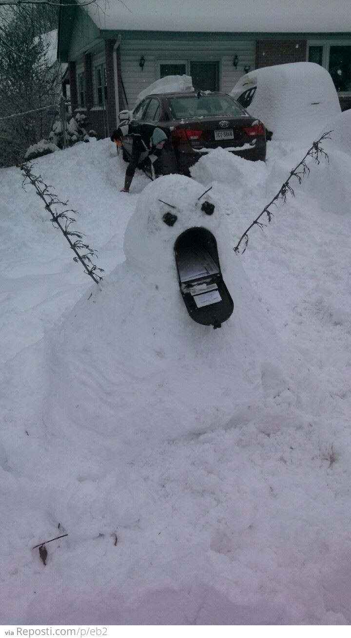 Mailbox Snowman