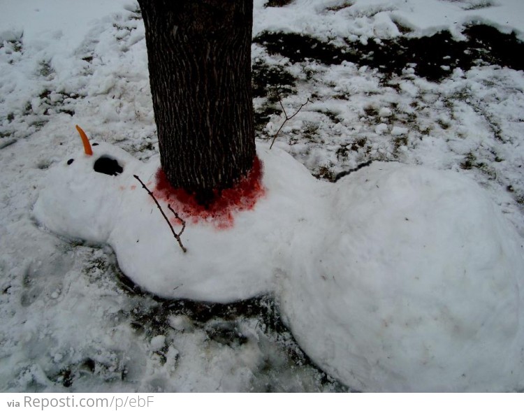 Impaled Snowman