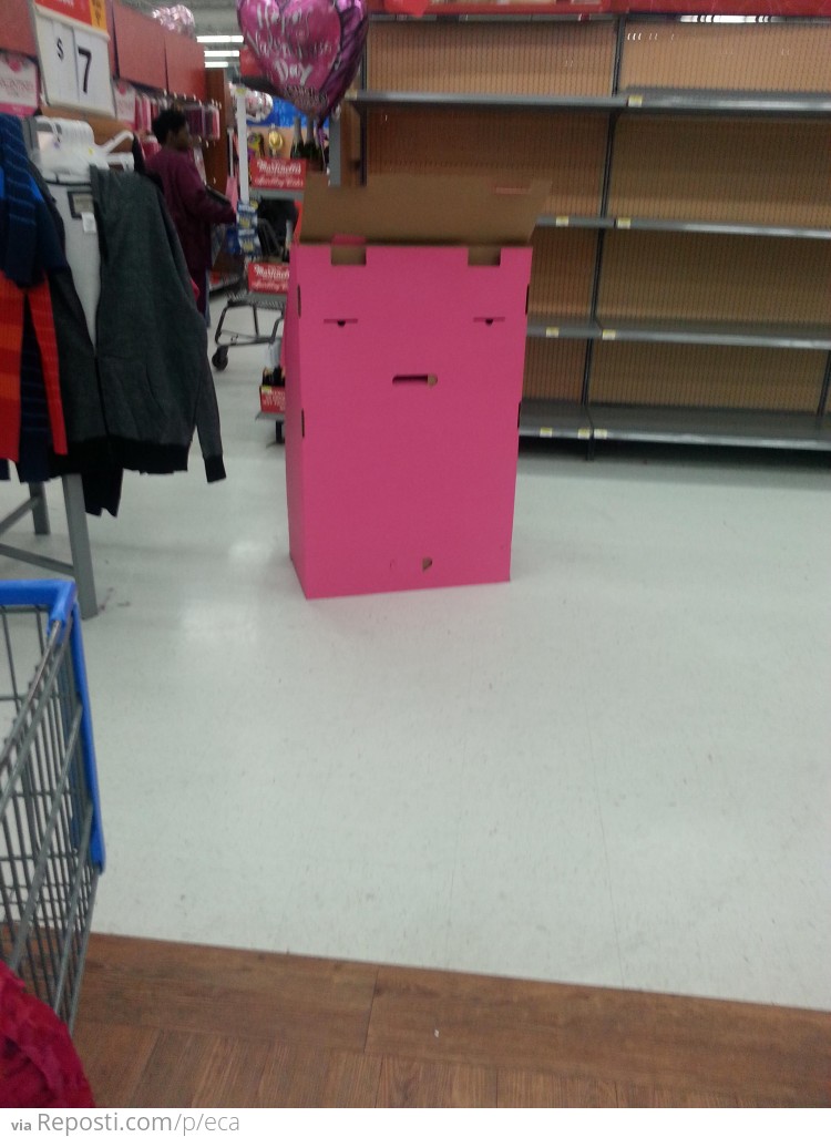 Wal-Mart stand is tired of valentines day