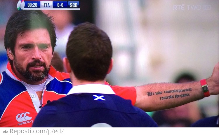 International Rugby Referee Tattoo