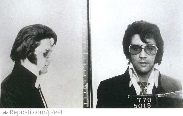 Elvis Presley's mugshot