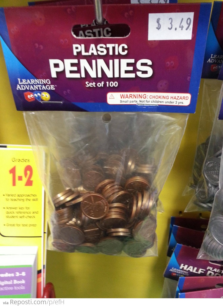 100 Fake Pennies: $3.49