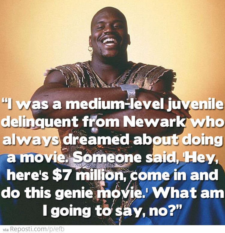 Shaq explains why he did the movie "Kazaam"