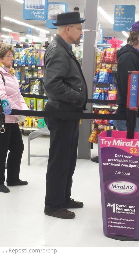 Heisenberg at a Walmart Pharmacy