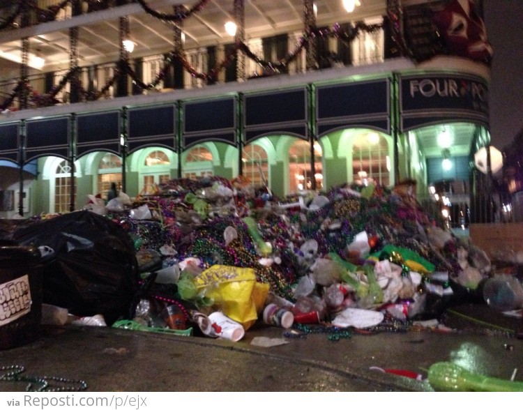 Mardi Gras Trash