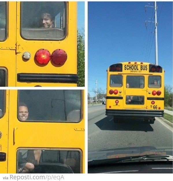 Every time I drive behind a school bus