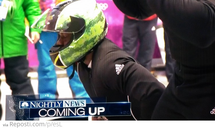 Jamaican bobsled team helmet