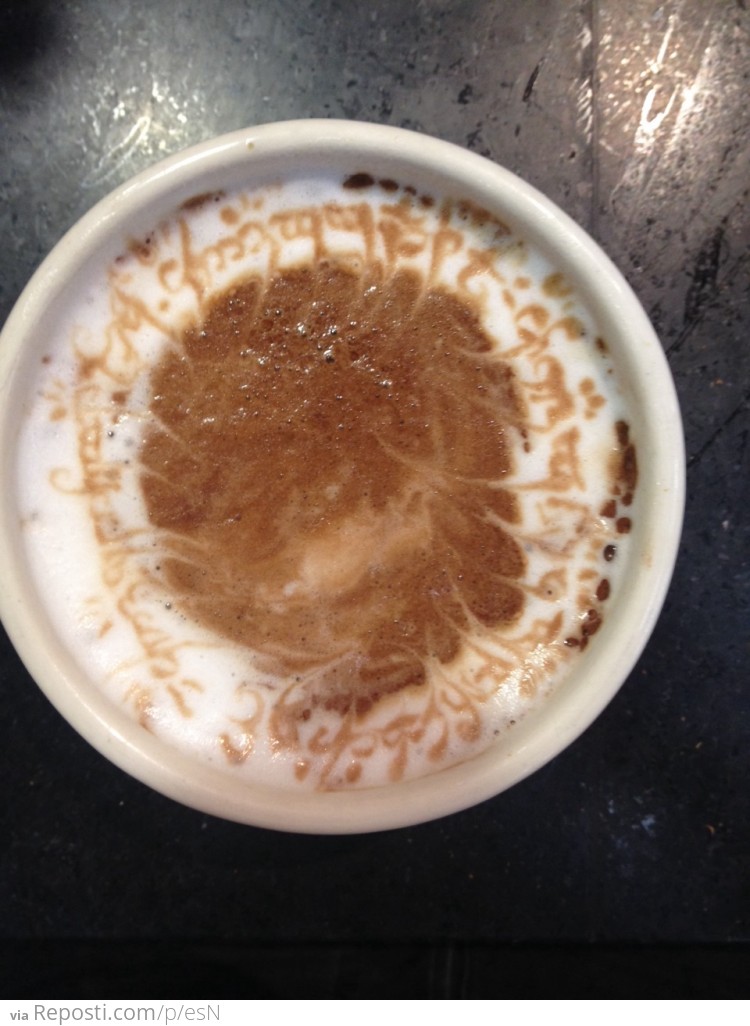 LotR Coffee Art