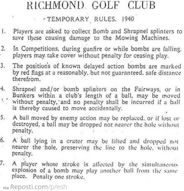 Golfing in 1940