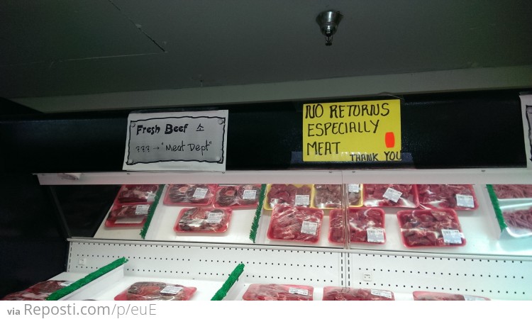 People return meat?