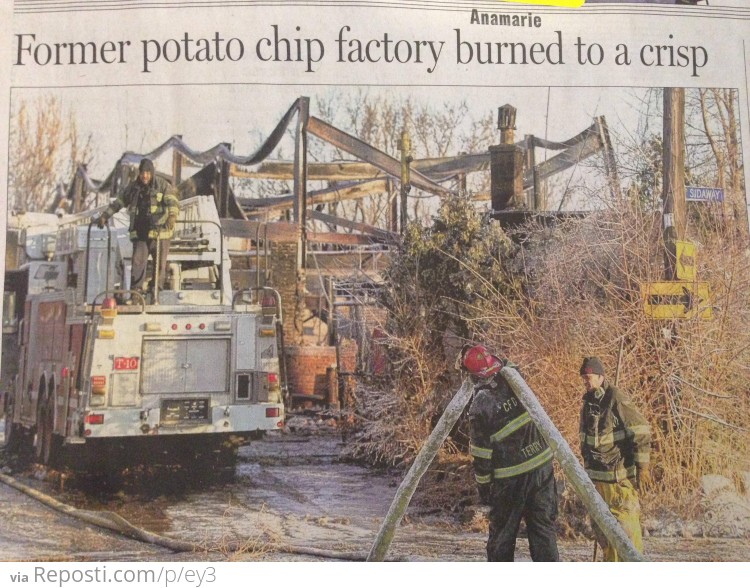 Potato Chip Factory Fire