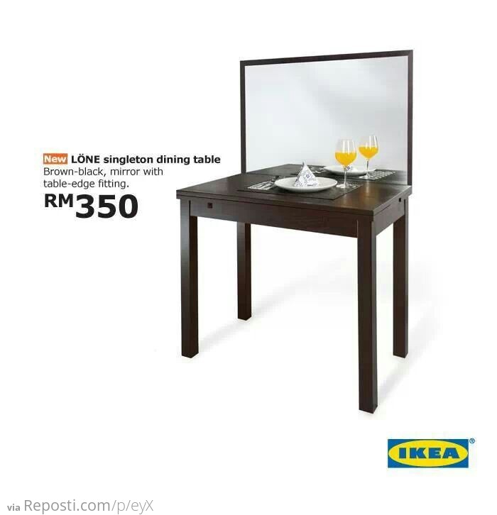 IKEA's Forever Alone Dinner Table