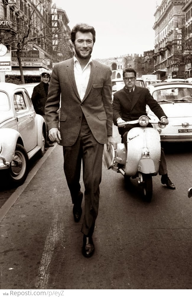 Clint Eastwood in Rome in the 1960s