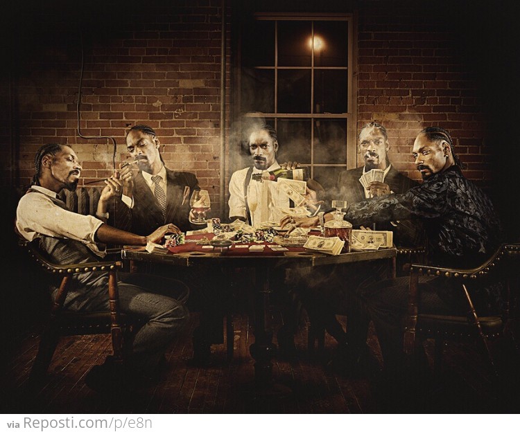 Doggs playing poker