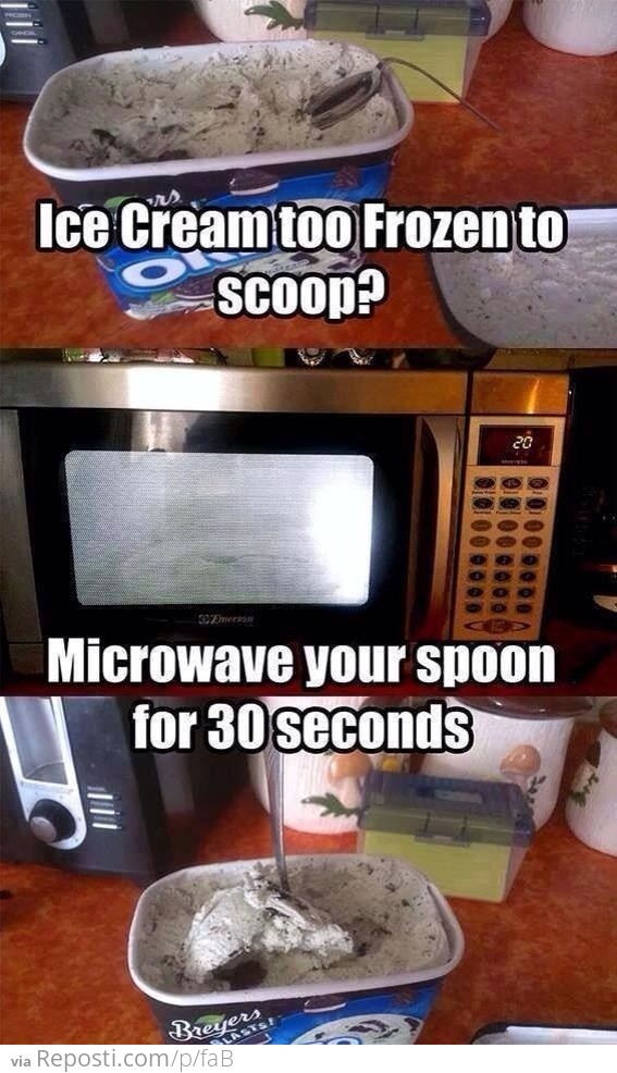 Ice cream too frozen?