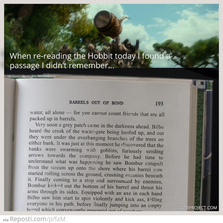 I was reading "The Hobbit" when...