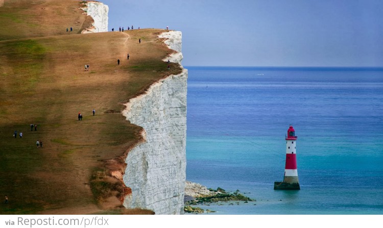 Cliffs and lighthouse