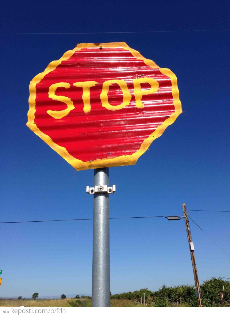 Redneck Stop Sign