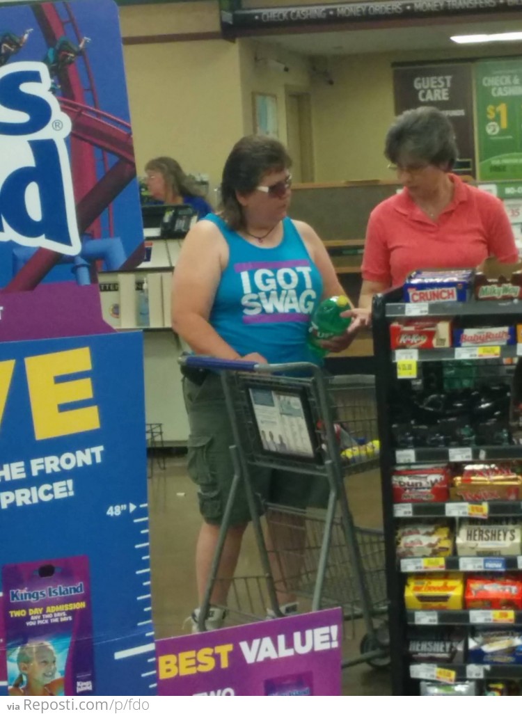 Her shirt says it, her mullet proves it