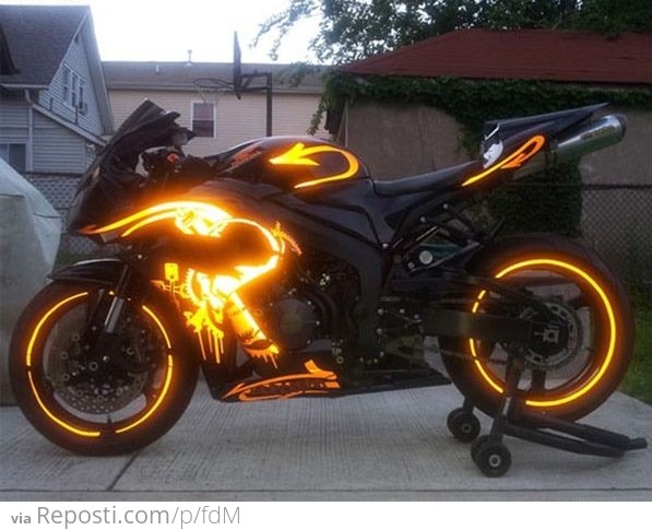 Glowing bike