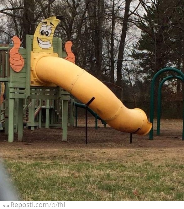 Yes, slide down it, kids...