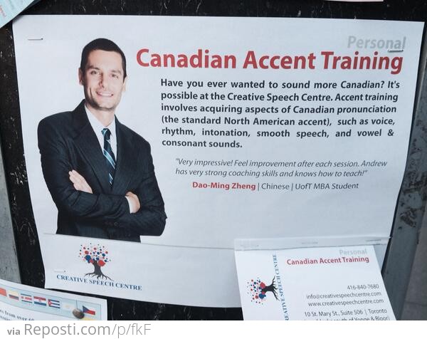 Canadian accent training