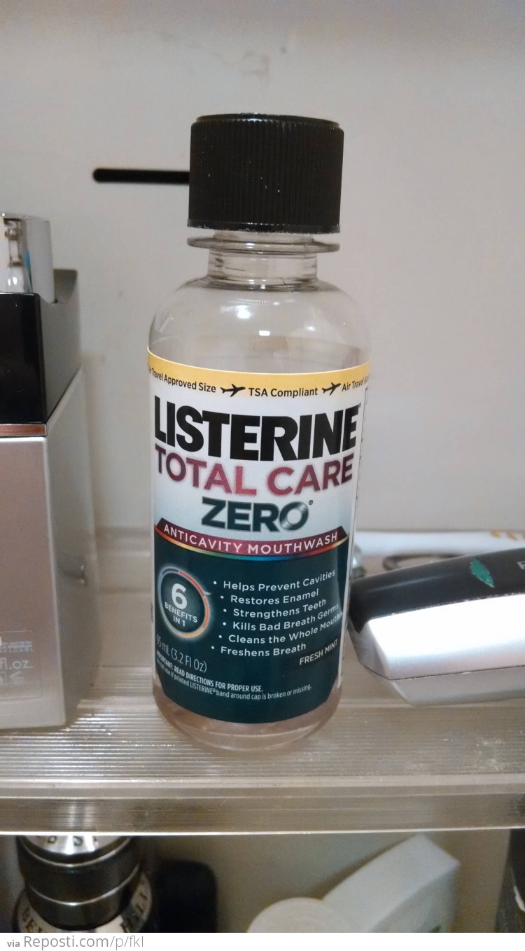 Mouthwash doesn't care