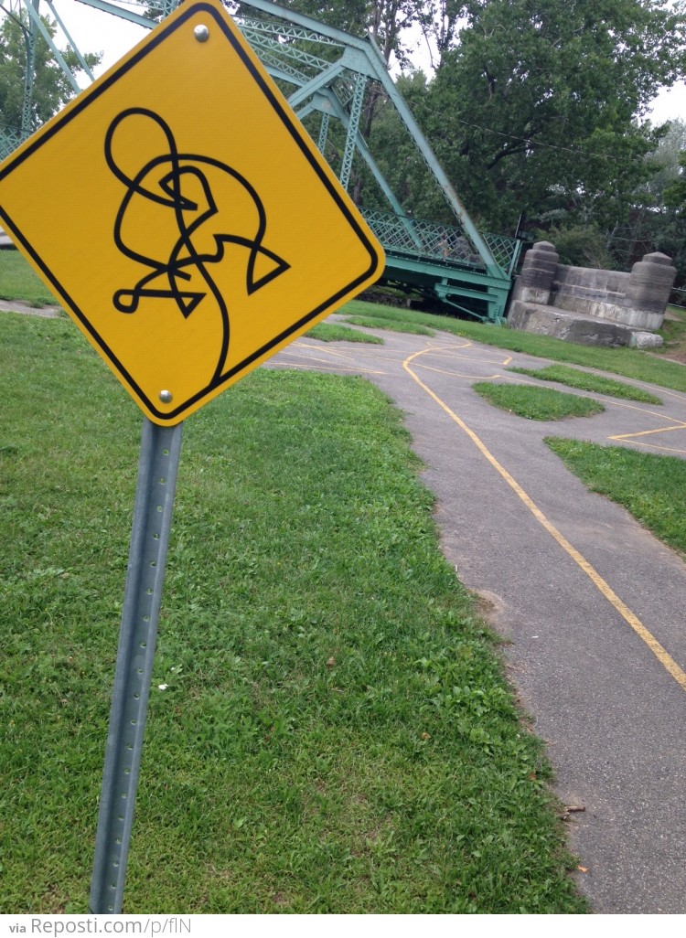 Drunk bike path