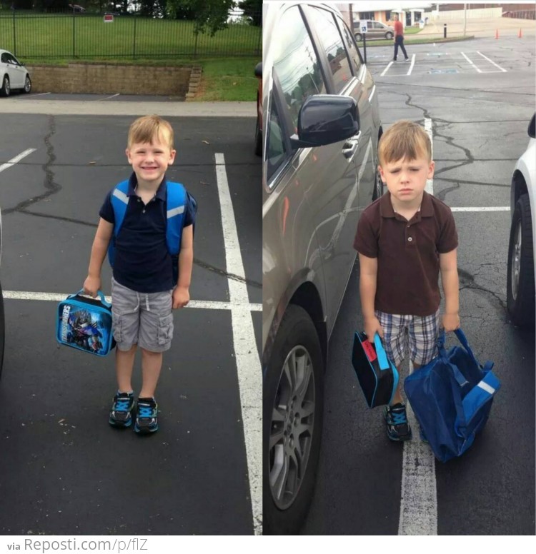 First Day of School vs Second Day of School